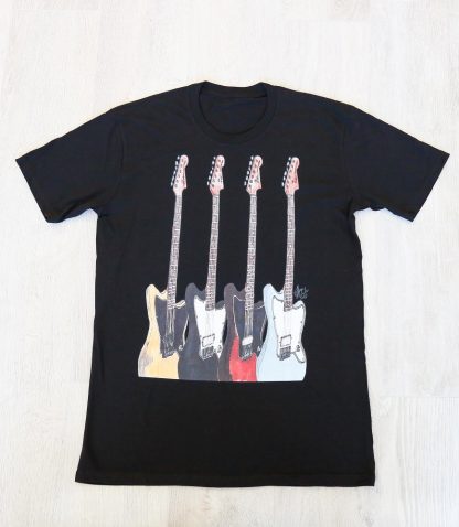 T-Shirt Only with artwork of Steve Klein’s Fender Custom Jazzmasters